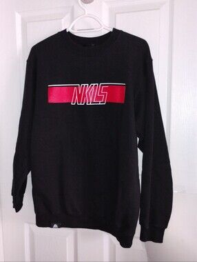 🩷 NKLS Black Crewneck Sweatshirt Sz M